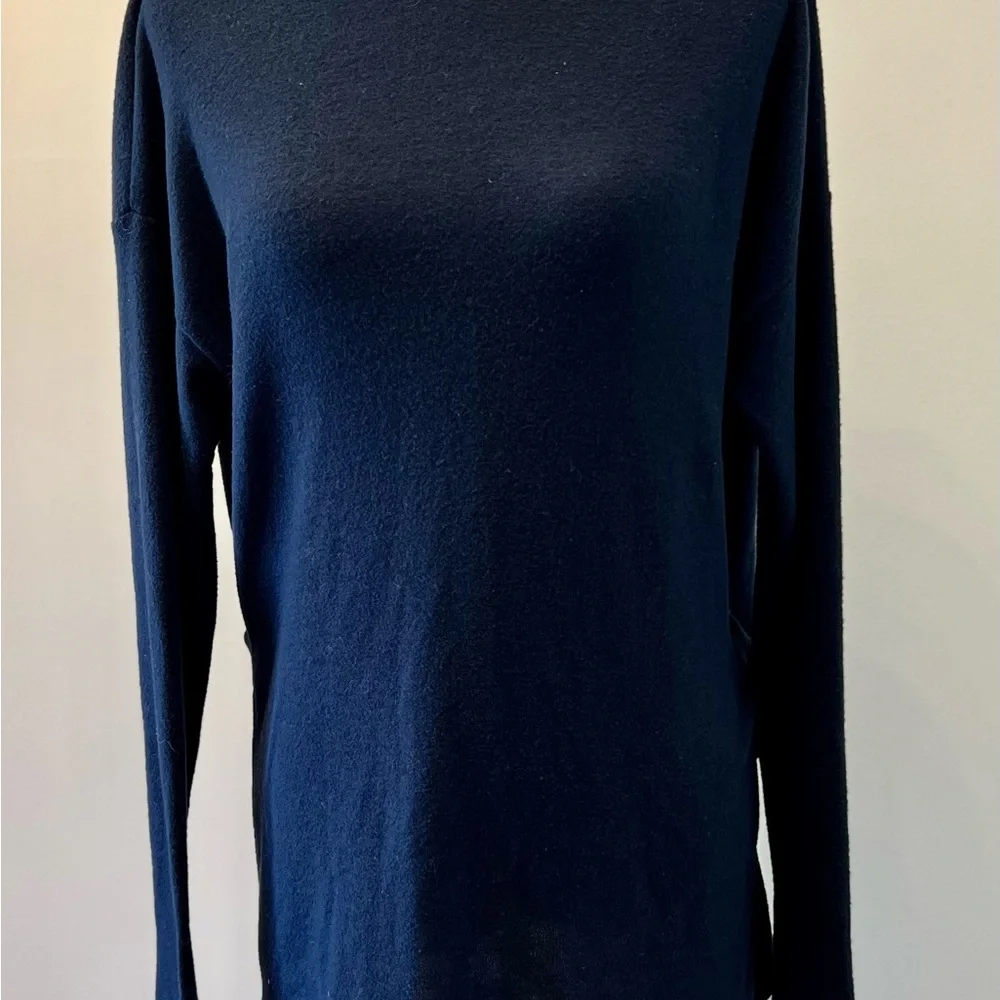 NWOT J.Crew Navy Blue Reversible V-back long-sleeve tunic - Picture 10 of 12